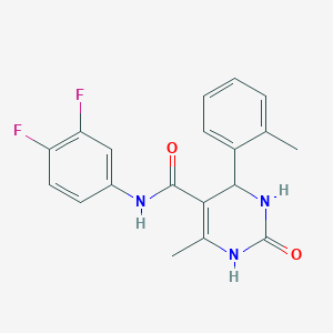 N-(3,4-difluorophenyl)-6-methyl-4-(2-methylphenyl)-2-oxo-3,4-dihydro-1H-pyrimidine-5-carboxamide