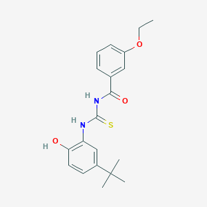 molecular formula C20H24N2O3S B399558 N-[(5-tert-butyl-2-hydroxyphenyl)carbamothioyl]-3-ethoxybenzamide 