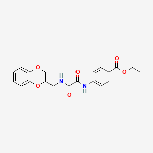 ethyl 4-{[[(2,3-dihydro-1,4-benzodioxin-2-ylmethyl)amino](oxo)acetyl]amino}benzoate