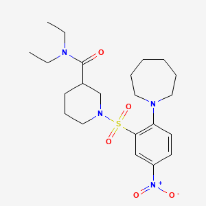 1-[2-(AZEPAN-1-YL)-5-NITROBENZENESULFONYL]-NN-DIETHYLPIPERIDINE-3-CARBOXAMIDE