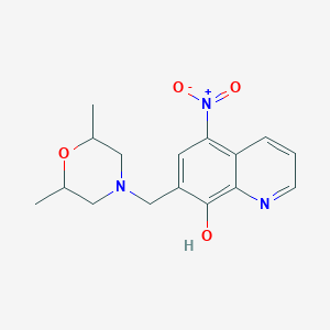 molecular formula C16H19N3O4 B3995606 7-[(2,6-Dimethylmorpholin-4-yl)methyl]-5-nitroquinolin-8-ol 