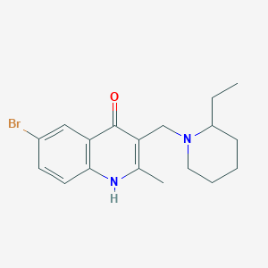 molecular formula C18H23BrN2O B3995615 6-bromo-3-[(2-ethyl-1-piperidinyl)methyl]-2-methyl-4-quinolinol 