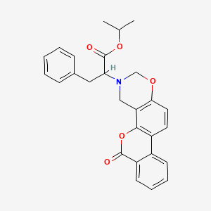 isopropyl 2-(6-oxo-2H,6H-benzo[3,4]chromeno[8,7-e][1,3]oxazin-3(4H)-yl)-3-phenylpropanoate