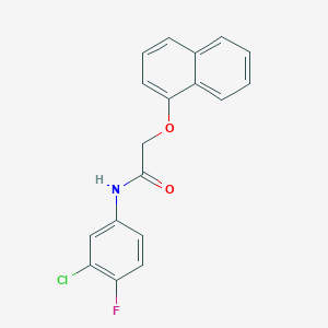 molecular formula C18H13ClFNO2 B399565 N-(3-chloro-4-fluorophenyl)-2-(naphthalen-1-yloxy)acetamide 