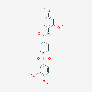 1-(3,4-DIMETHOXYBENZENESULFONYL)-N-(2,4-DIMETHOXYPHENYL)PIPERIDINE-4-CARBOXAMIDE