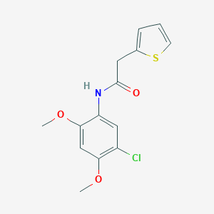 molecular formula C14H14ClNO3S B399566 N-(5-chloro-2,4-dimethoxyphenyl)-2-(2-thienyl)acetamide CAS No. 434303-46-5