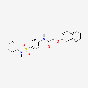 N-{4-[cyclohexyl(methyl)sulfamoyl]phenyl}-2-(naphthalen-2-yloxy)acetamide