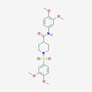 1-(3,4-DIMETHOXYBENZENESULFONYL)-N-(3,4-DIMETHOXYPHENYL)PIPERIDINE-4-CARBOXAMIDE