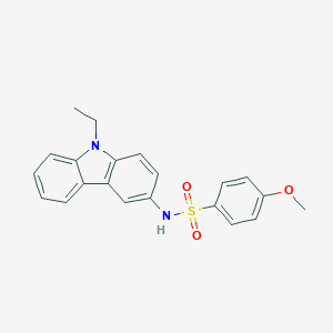 molecular formula C21H20N2O3S B399569 N-(9-ethyl-9H-carbazol-3-yl)-4-methoxybenzenesulfonamide CAS No. 498571-65-6