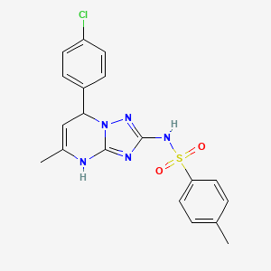 N-[7-(4-chlorophenyl)-5-methyl-4,7-dihydro[1,2,4]triazolo[1,5-a]pyrimidin-2-yl]-4-methylbenzenesulfonamide