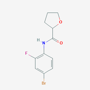 molecular formula C11H11BrFNO2 B399570 N-(4-bromo-2-fluorophenyl)oxolane-2-carboxamide CAS No. 503563-95-9