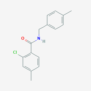 molecular formula C16H16ClNO B399571 2-chloro-4-methyl-N-(4-methylbenzyl)benzamide 