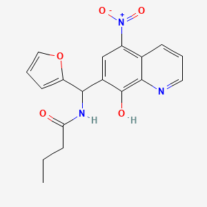 N-[2-furyl(8-hydroxy-5-nitro-7-quinolinyl)methyl]butanamide