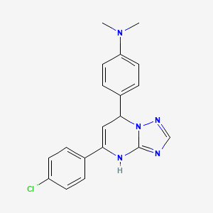 4-[5-(4-chlorophenyl)-4,7-dihydro[1,2,4]triazolo[1,5-a]pyrimidin-7-yl]-N,N-dimethylaniline