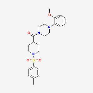 molecular formula C24H31N3O4S B3995725 1-(2-methoxyphenyl)-4-({1-[(4-methylphenyl)sulfonyl]-4-piperidinyl}carbonyl)piperazine 