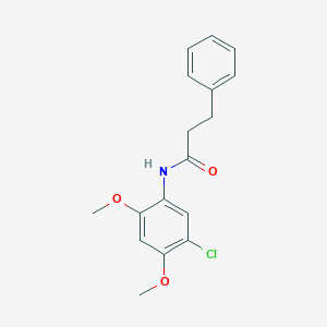 molecular formula C17H18ClNO3 B399573 N-(5-chloro-2,4-dimethoxyphenyl)-3-phenylpropanamide 