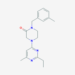 4-(2-ethyl-6-methylpyrimidin-4-yl)-1-(3-methylbenzyl)piperazin-2-one