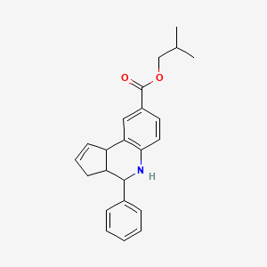 2-methylpropyl 4-phenyl-3a,4,5,9b-tetrahydro-3H-cyclopenta[c]quinoline-8-carboxylate