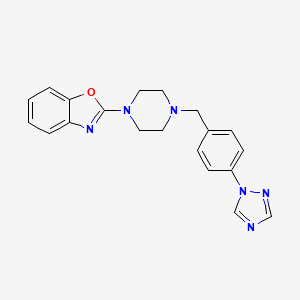 2-{4-[4-(1H-1,2,4-triazol-1-yl)benzyl]piperazin-1-yl}-1,3-benzoxazole