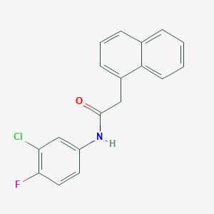 molecular formula C18H13ClFNO B399578 N-(3-chloro-4-fluorophenyl)-2-(1-naphthyl)acetamide 