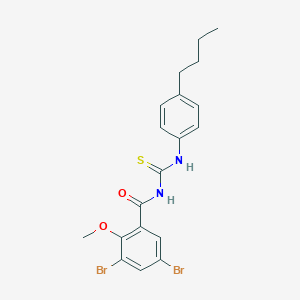 molecular formula C19H20Br2N2O2S B399579 3,5-dibromo-N-[(4-butylphenyl)carbamothioyl]-2-methoxybenzamide 