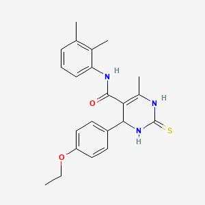 molecular formula C22H25N3O2S B3995808 N-(2,3-dimethylphenyl)-4-(4-ethoxyphenyl)-6-methyl-2-thioxo-1,2,3,4-tetrahydro-5-pyrimidinecarboxamide 