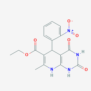 ethyl 7-methyl-5-(2-nitrophenyl)-2,4-dioxo-5,8-dihydro-1H-pyrido[2,3-d]pyrimidine-6-carboxylate