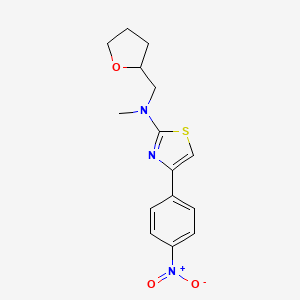 N-methyl-4-(4-nitrophenyl)-N-(tetrahydro-2-furanylmethyl)-1,3-thiazol-2-amine