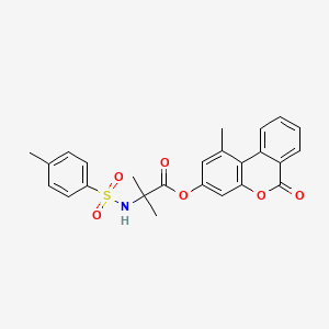 1-methyl-6-oxo-6H-benzo[c]chromen-3-yl 2-methyl-2-{[(4-methylphenyl)sulfonyl]amino}propanoate