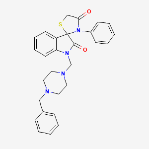 1-[(4-Benzylpiperazin-1-YL)methyl]-3'-phenyl-1,2-dihydrospiro[indole-3,2'-[1,3]thiazolidine]-2,4'-dione