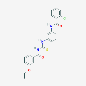 2-chloro-N-[3-({[(3-ethoxybenzoyl)amino]carbonothioyl}amino)phenyl]benzamide