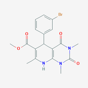 methyl 5-(3-bromophenyl)-1,3,7-trimethyl-2,4-dioxo-1,2,3,4,5,8-hexahydropyrido[2,3-d]pyrimidine-6-carboxylate