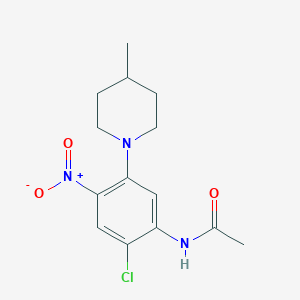 N-[2-chloro-5-(4-methylpiperidin-1-yl)-4-nitrophenyl]acetamide