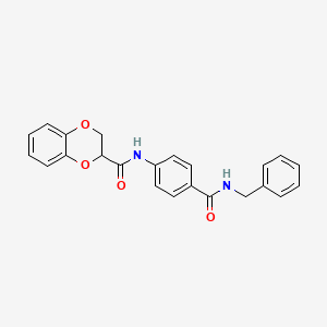 N-[4-(benzylcarbamoyl)phenyl]-2,3-dihydro-1,4-benzodioxine-3-carboxamide