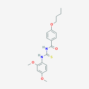 molecular formula C20H24N2O4S B399589 N-(4-butoxybenzoyl)-N'-(2,4-dimethoxyphenyl)thiourea 
