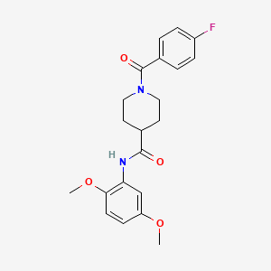 N-(2,5-dimethoxyphenyl)-1-(4-fluorobenzoyl)piperidine-4-carboxamide