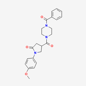 molecular formula C23H25N3O4 B3995896 4-(4-benzoylpiperazine-1-carbonyl)-1-(4-methoxyphenyl)pyrrolidin-2-one 