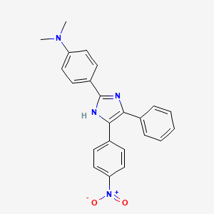 N,N-dimethyl-4-[5-(4-nitrophenyl)-4-phenyl-1H-imidazol-2-yl]aniline