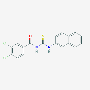 molecular formula C18H12Cl2N2OS B399592 3,4-dichloro-N-(naphthalen-2-ylcarbamothioyl)benzamide 
