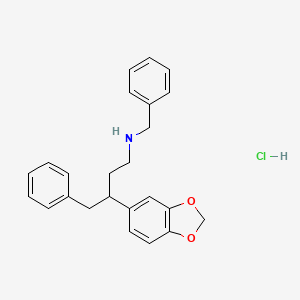 molecular formula C24H26ClNO2 B3995943 [3-(1,3-benzodioxol-5-yl)-4-phenylbutyl]benzylamine hydrochloride 