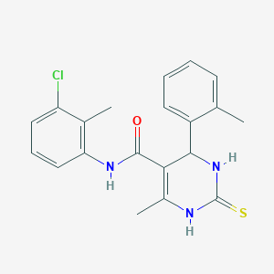 N-(3-chloro-2-methylphenyl)-6-methyl-4-(2-methylphenyl)-2-thioxo-1,2,3,4-tetrahydro-5-pyrimidinecarboxamide