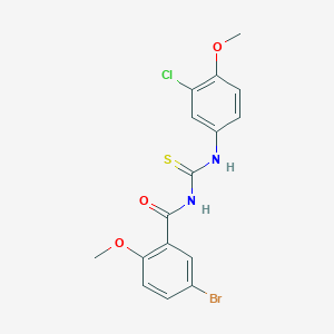 N-(5-bromo-2-methoxybenzoyl)-N'-(3-chloro-4-methoxyphenyl)thiourea