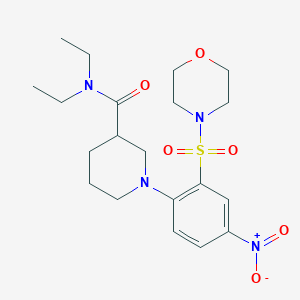 N,N-diethyl-1-(2-morpholin-4-ylsulfonyl-4-nitrophenyl)piperidine-3-carboxamide