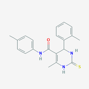 molecular formula C20H21N3OS B3996005 6-methyl-4-(2-methylphenyl)-N-(4-methylphenyl)-2-thioxo-1,2,3,4-tetrahydro-5-pyrimidinecarboxamide 