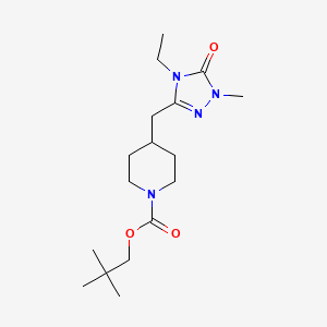 2,2-dimethylpropyl 4-[(4-ethyl-1-methyl-5-oxo-4,5-dihydro-1H-1,2,4-triazol-3-yl)methyl]piperidine-1-carboxylate