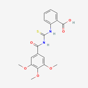 molecular formula C18H18N2O6S B3996034 2-({[(3,4,5-trimethoxybenzoyl)amino]carbonothioyl}amino)benzoic acid 