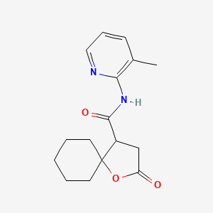 molecular formula C16H20N2O3 B3996047 N-(3-methylpyridin-2-yl)-2-oxo-1-oxaspiro[4.5]decane-4-carboxamide 