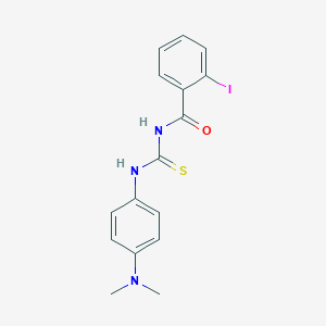 molecular formula C16H16IN3OS B399607 N-[4-(dimethylamino)phenyl]-N'-(2-iodobenzoyl)thiourea 