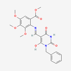 METHYL 2-({[(5Z)-1-BENZYL-2,4,6-TRIOXO-1,3-DIAZINAN-5-YLIDENE]METHYL}AMINO)-3,4,5-TRIMETHOXYBENZOATE