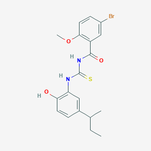 molecular formula C19H21BrN2O3S B399608 N-(5-bromo-2-methoxybenzoyl)-N'-(5-sec-butyl-2-hydroxyphenyl)thiourea 